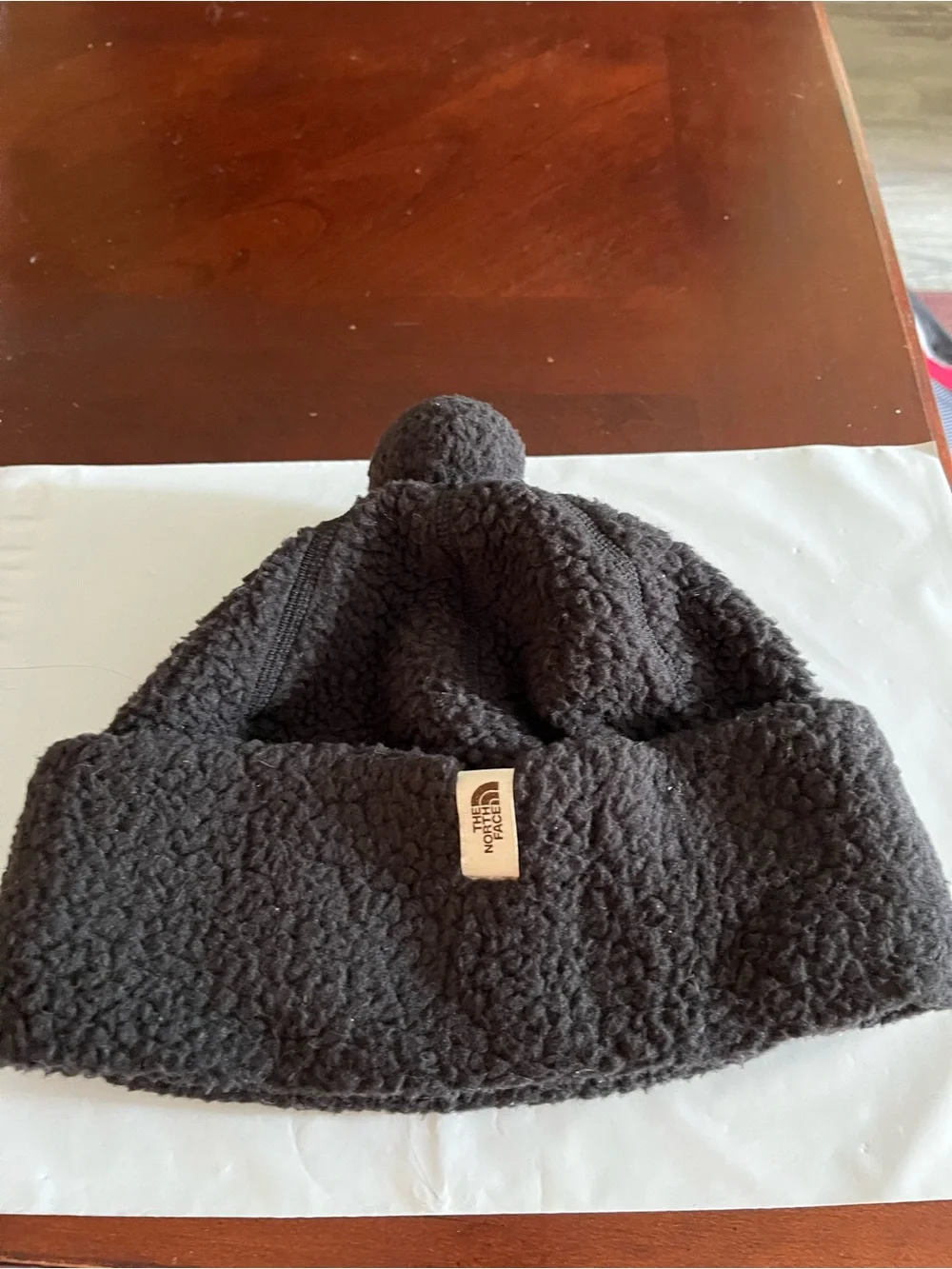 The North Face Black Sherpa Pom Beanie
